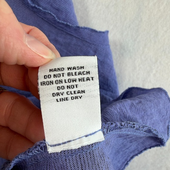 Habitat Womens Faux Layered Top Purple Size M Lagenlook Artsy Coastal Boho Boxy - Picture 7 of 7